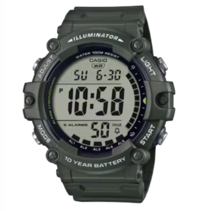 Casio General AE-1500WHX-3AV Army Green Resin Band Men Watch